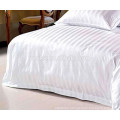 white 100% cotton sateen stripe fabric for hotel use